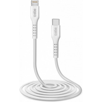 CHARGING CABLE 2.0M LIGHTNING/APPLE - USB-C WHITE SBS, TECABLELIGTC2W
