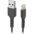 LATAUSKAAPELI 1.0M LIGHTNING/APPLE - USB MUSTA SBS