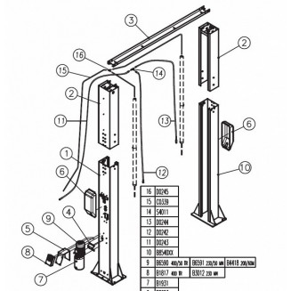 APAC 1513D 2-SØJET GAFFEL NEDERRE HÅNDTAG PLASTBESKYTTER, U2351654