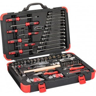 95-PIECE 1/2&quot;+1/4&quot; TOOL SET &quot;95 SATZ&quot; 4-32MM VIGOR, VIGV4425N