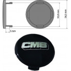 CMS CAPSULE 56.5MM. BLACK. SILVER LOGO